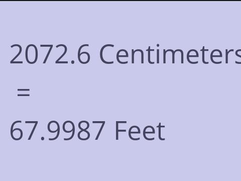 2072.6 CM TO FEET