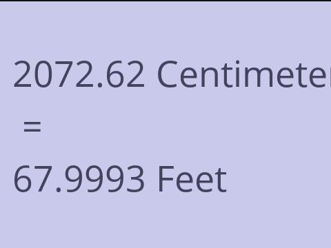 2072.62 CM TO FEET