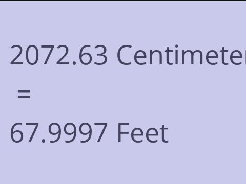 2072.63 CM TO FEET