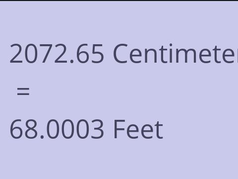 2072.65 CM TO FEET