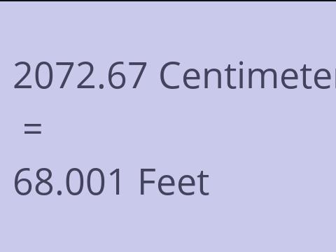 2072.67 CM TO FEET