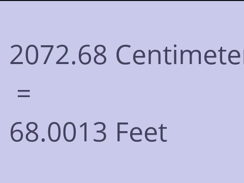 2072.68 CM TO FEET