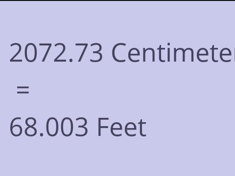 2072.73 CM TO FEET