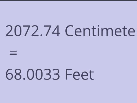 2072.74 CM TO FEET