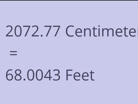 2072.77 CM TO FEET