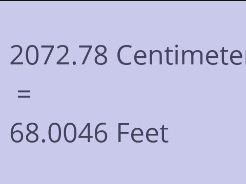 2072.78 CM TO FEET