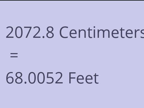 2072.8 CM TO FEET