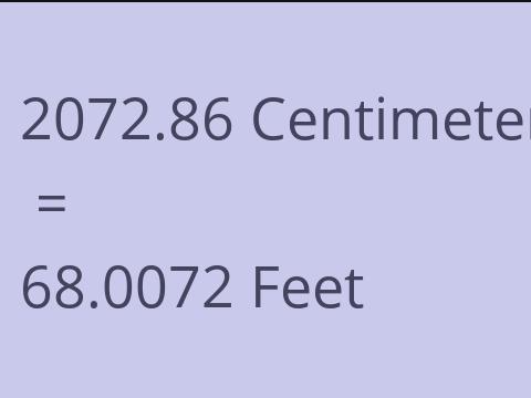2072.86 CM TO FEET
