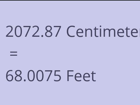 2072.87 CM TO FEET