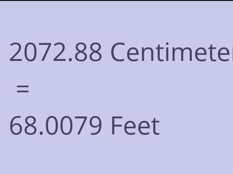 2072.88 CM TO FEET