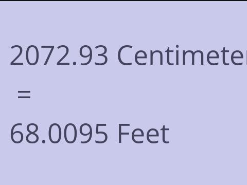 2072.93 CM TO FEET