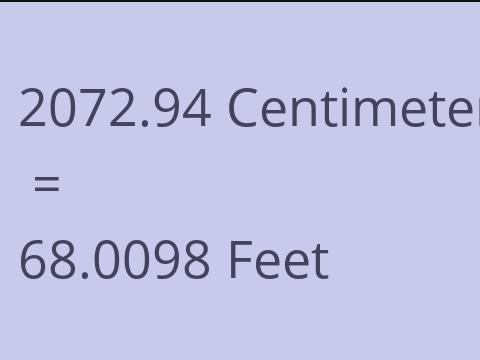 2072.94 CM TO FEET