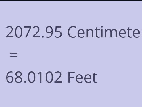 2072.95 CM TO FEET