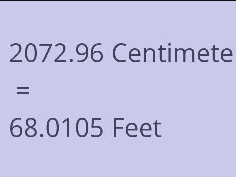 2072.96 CM TO FEET