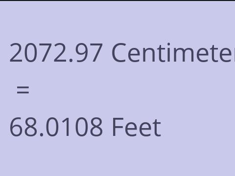 2072.97 CM TO FEET