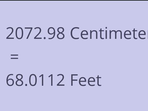 2072.98 CM TO FEET