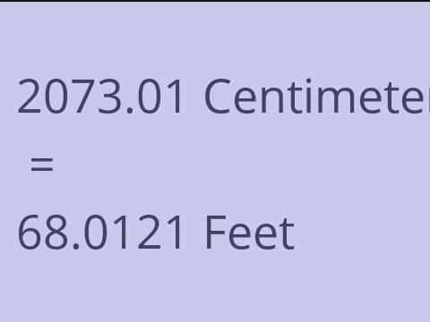 2073.01 CM TO FEET