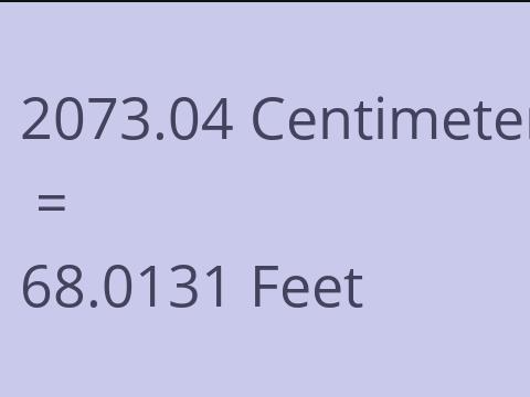 2073.04 CM TO FEET