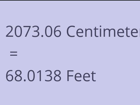 2073.06 CM TO FEET