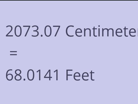 2073.07 CM TO FEET