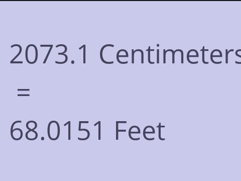 2073.1 CM TO FEET