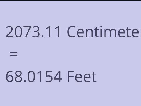 2073.11 CM TO FEET