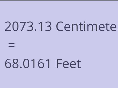 2073.13 CM TO FEET