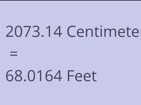 2073.14 CM TO FEET