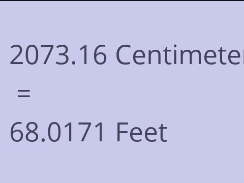 2073.16 CM TO FEET