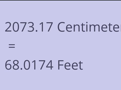 2073.17 CM TO FEET