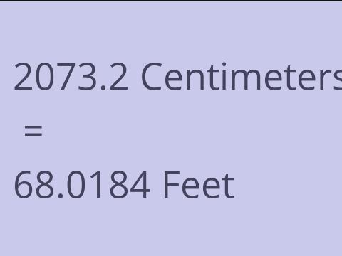 2073.2 CM TO FEET