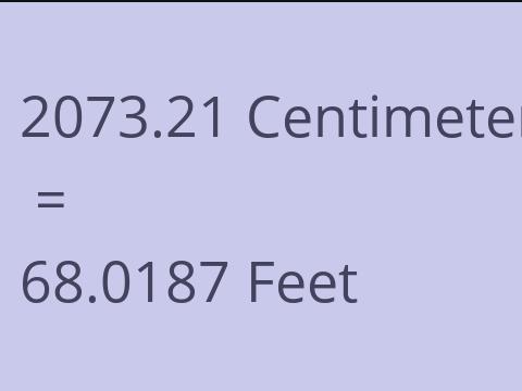 2073.21 CM TO FEET