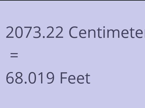 2073.22 CM TO FEET