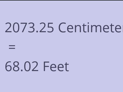 2073.25 CM TO FEET