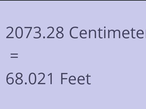 2073.28 CM TO FEET