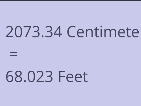 2073.34 CM TO FEET