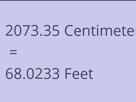 2073.35 CM TO FEET