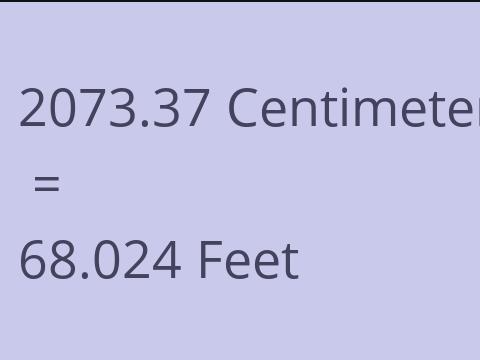 2073.37 CM TO FEET