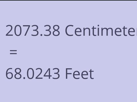 2073.38 CM TO FEET