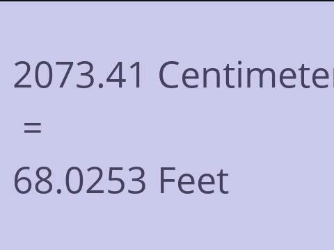 2073.41 CM TO FEET