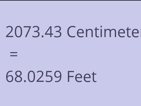 2073.43 CM TO FEET