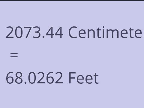 2073.44 CM TO FEET