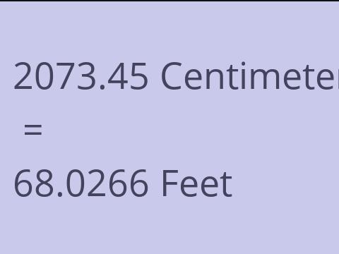 2073.45 CM TO FEET