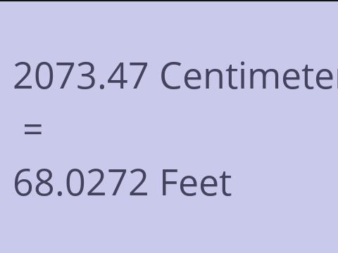 2073.47 CM TO FEET