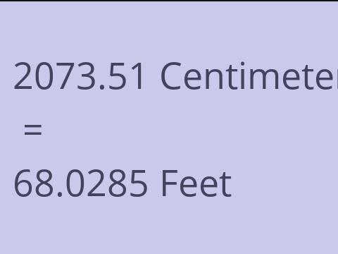 2073.51 CM TO FEET