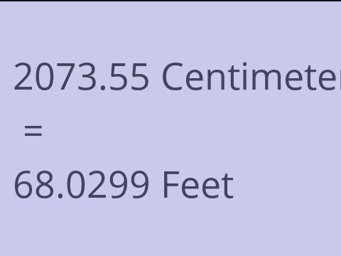 2073.55 CM TO FEET