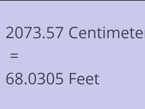 2073.57 CM TO FEET