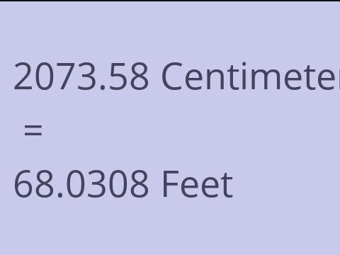 2073.58 CM TO FEET