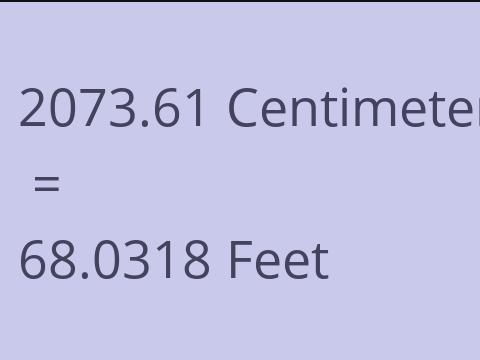 2073.61 CM TO FEET