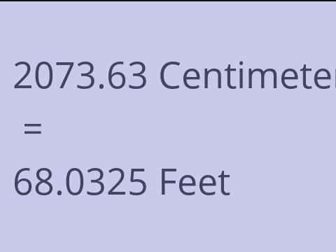 2073.63 CM TO FEET